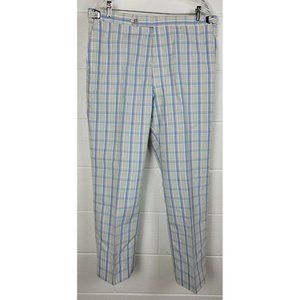 Vintage Higgins Slacks‎ Plaid Golf Pants Pastel Blue Pink Green Adjustable Waist